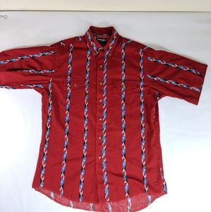 Wrangler Mens Southwestern Aztec Shirt‎ Sz 16 1/2